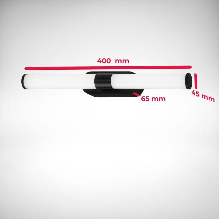 Immagine prodotto B.K.Licht Lampada da bagno a LED, nera, 1xLED/7W