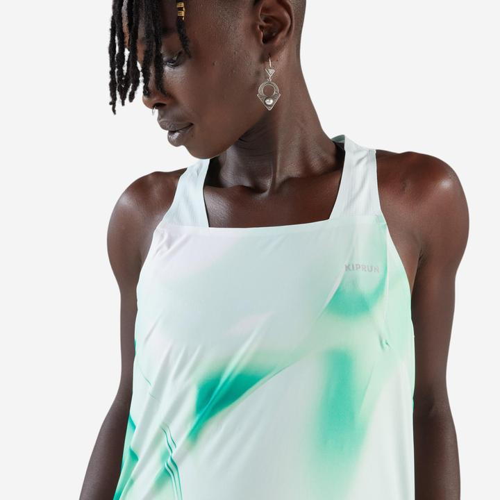 Image du produit Kiprun Débardeur de Running léger Femme - Run 900 Light vert imprimé (XL)