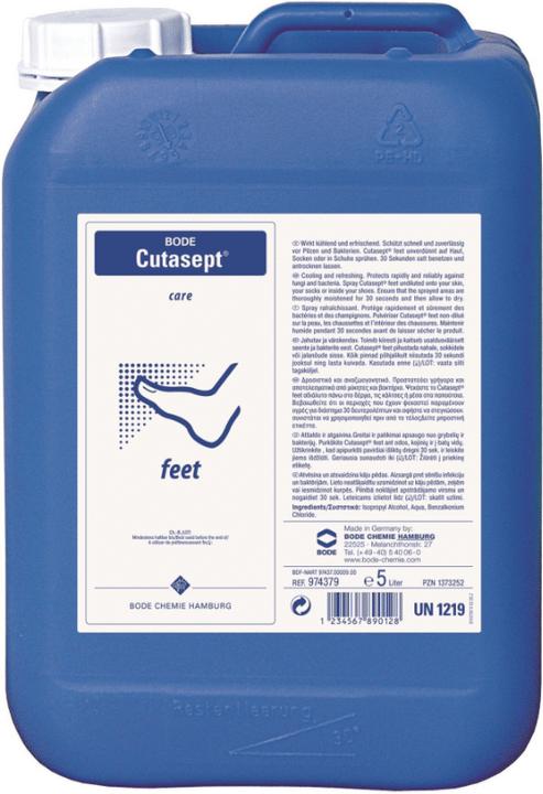 Produktbild Hartmann Bode Cutasept feet 5 L alkoholisches Spray mit Zweifach-Wirkung (Fussdeodorant & -puder, 5000 ml)