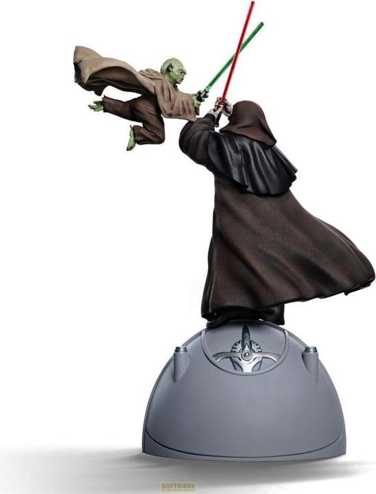 Produktbild Iron Studios Star Wars Deluxe Art Scale Statue 1/10 Yoda vs Emperor Palpatine (CCXP Exclusive 2024) 31 cm