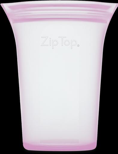 Image du produit Zip Top Récipient réutilisable 100% Platinum Silicone, Made in The USA - Small Cup - Lavender