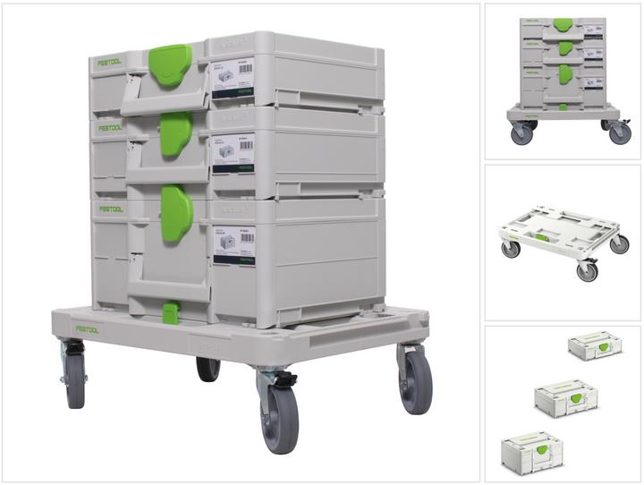 Produktbild Festool Rollbrett SYS-RB + Systainer SYS3 M 112 + M 137 + M 187