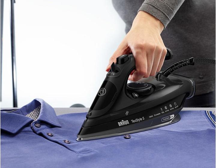 Actual product image Braun TexStyle 5 SI 5088 BK Dry & Steam Iron EloxalPlus soleplate (2800 W, 220 g/min)