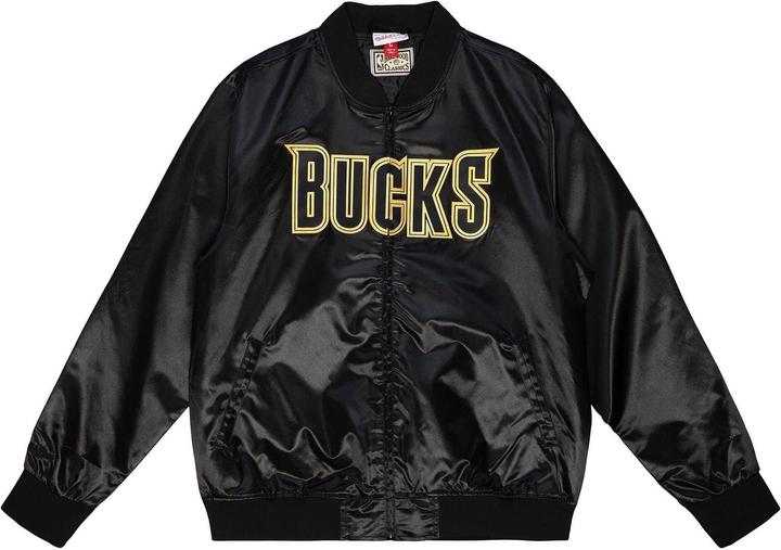 Mitchell & Ness M&N Big Face 4.0 Satin Jacke - NBA Milwaukee Bucks - XL (XL)