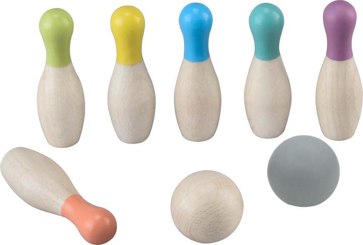 Actual product image Wooden bowling set for children - Light