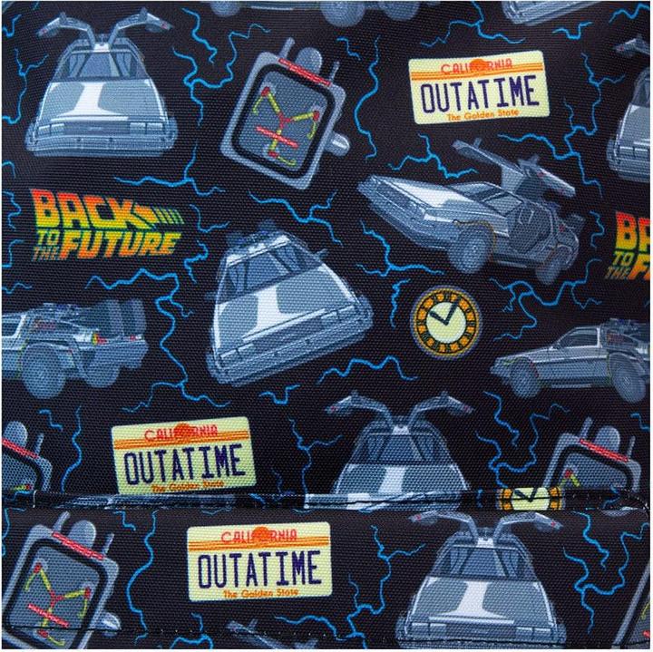 Actual product image Loungefly Universal by Full-Size Nylon Rucksack Back to the Future 40th Anniversary