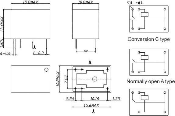 Actual product image Velleman Dil Relay 6vdc 3a 1c