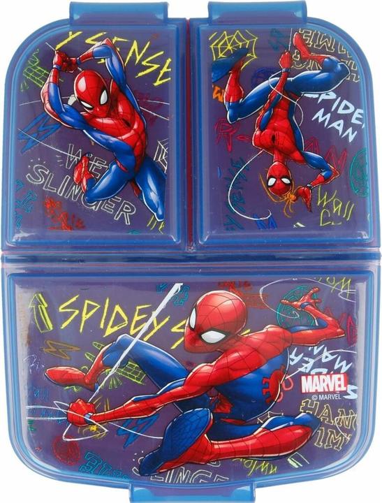 Produktbild Stor Spiderman "GRAFFITI" - Brotdose mit Fächern