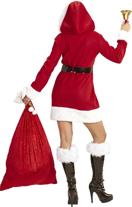 Produktbild Widmann MISS WEIHNACHTSMANN (Kleid mit Kapuze, Gürtel), L/XL (XL)