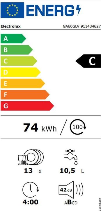 Etichetta energetica Electrolux GA60GLV