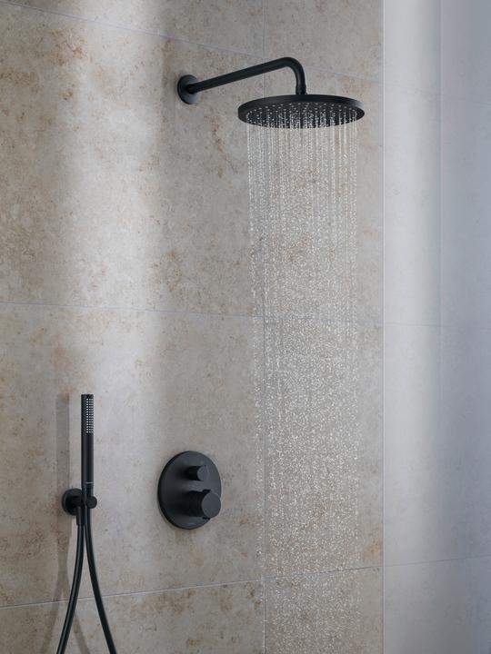 Produktbild Duravit Kopfbrause 1 jet, 250 schwarz matt (1 Strahlarten, 21 l/min)
