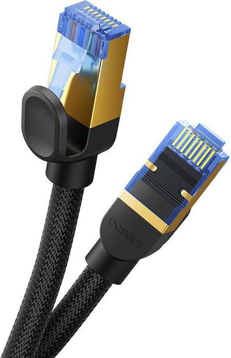Produktbild Baseus Braided network cable cat.7 Ethernet RJ45, 10Gbps, 0,5m (black) (CAT7, 0.50 m)