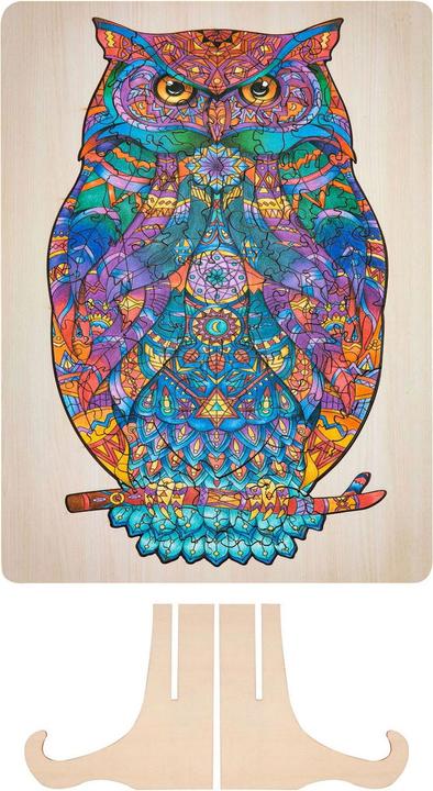 Actual product image Grafix Unique wooden puzzle owl, 130pcs. (130 pieces)