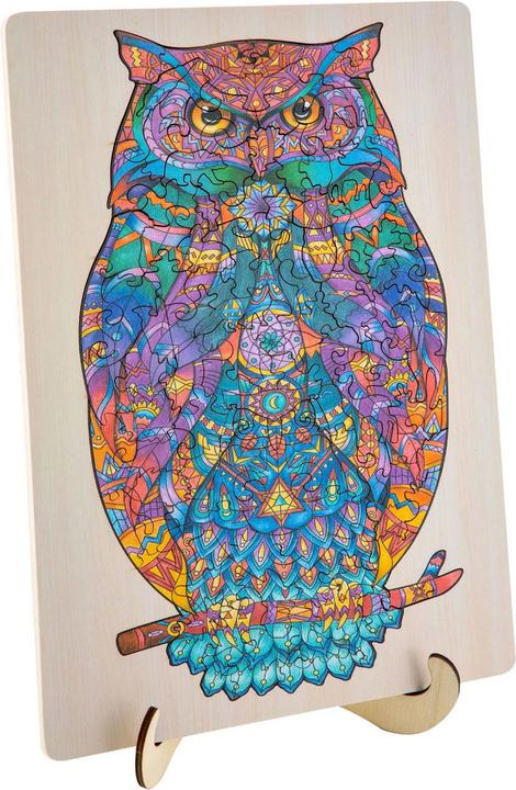 Actual product image Grafix Unique wooden puzzle owl, 130pcs. (130 pieces)