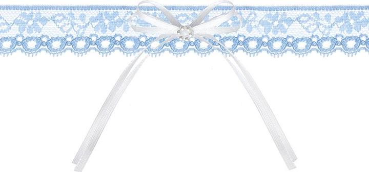 Image du produit Partydeco Garniture en dentelle avec un ruban, bleu ciel (1 pt / 1 pc.)