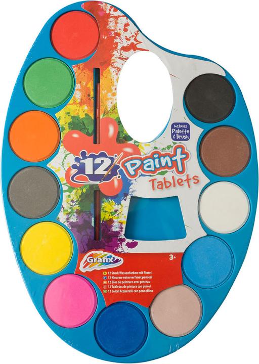 Grafix Watercolour palette, 12 colours