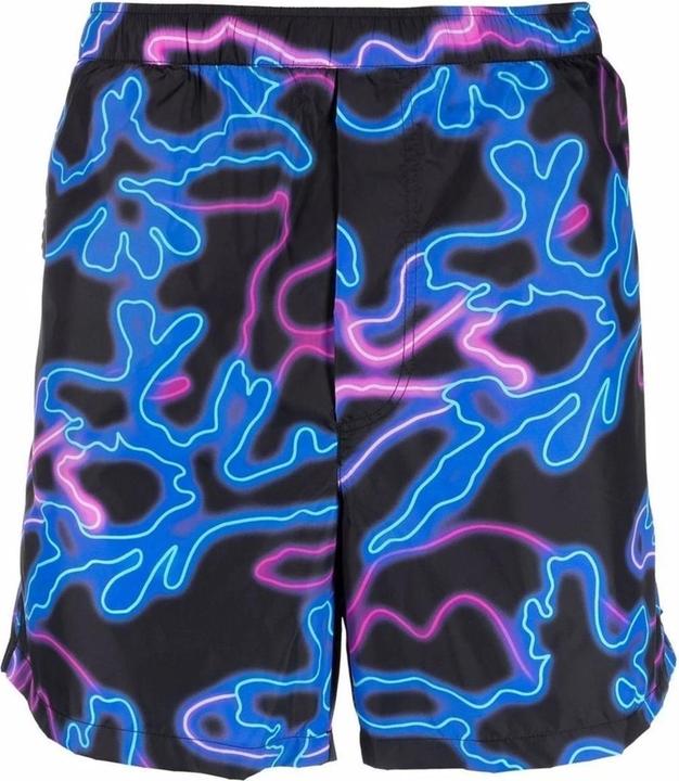 Actual product image Valentino Neon-Print Swim Shorts