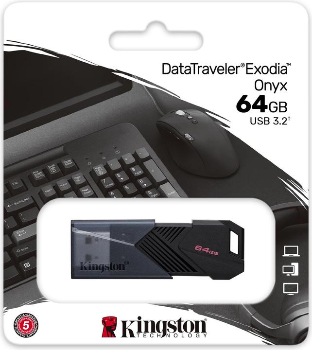 Produktbild Kingston DataTraveler Exodia Onyx (64 GB, USB-A)