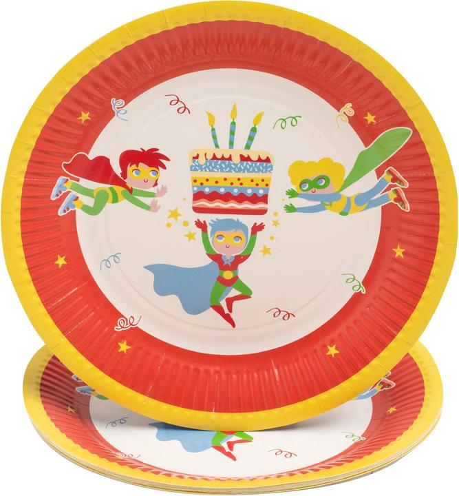 Produktbild PROnappe 10 Pappteller Superheld Ø 23,0 cm (23 x 23 x 2 cm)