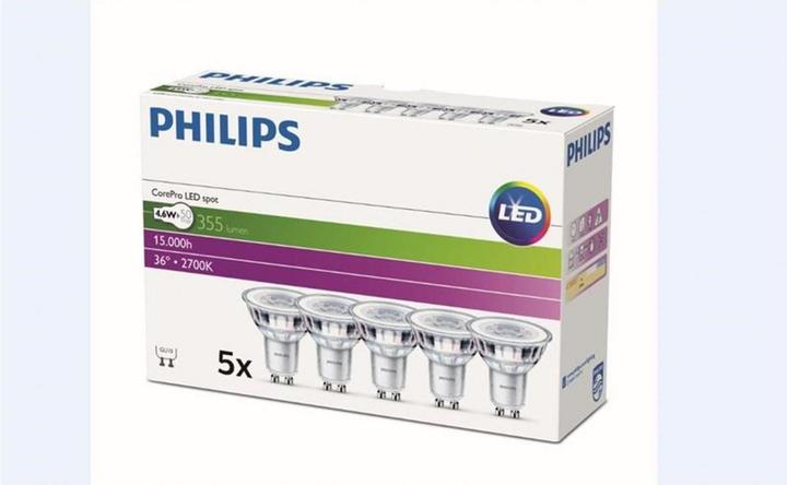 Actual product image Philips Professional Lamp (GU10, 4.60 W, 355 lm, 1 x, F)