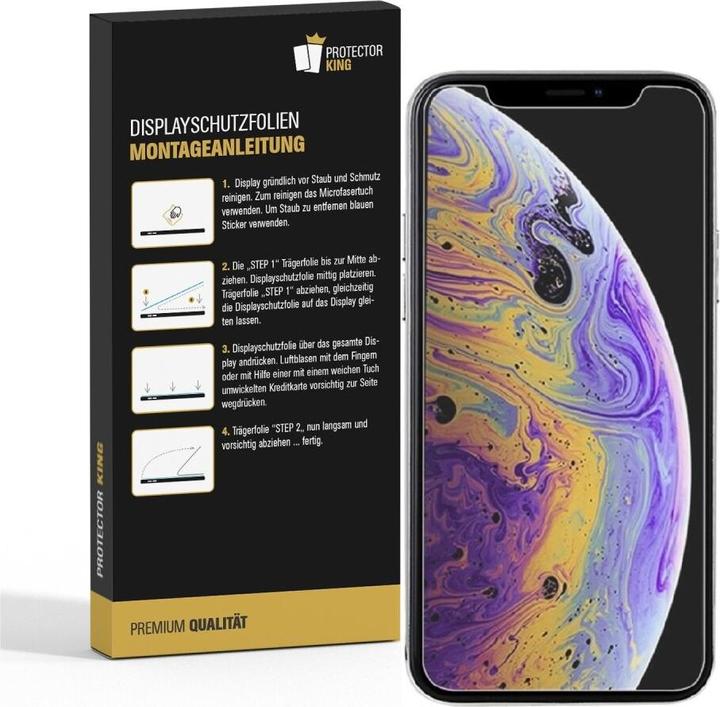 Produktbild Protectorking 2x Panzerfolie Anti-Shock HD Klar (2 Stück, Apple iPhone XS Max)