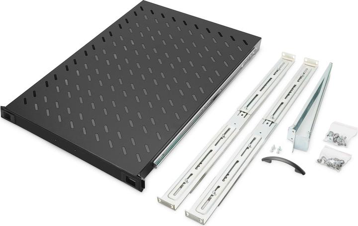 Digitus DN-19 TRAY-2-1000-SW Fachboden ausziehbar, 1HE, 720mm Tiefe