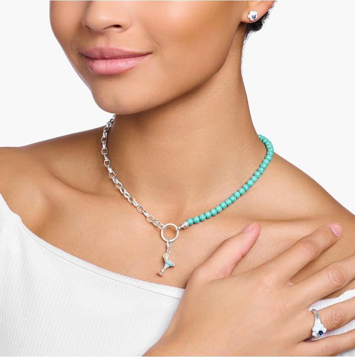 Immagine prodotto Thomas Sabo Collana con perline turchesi (Argento 925, 40 - 45 cm)