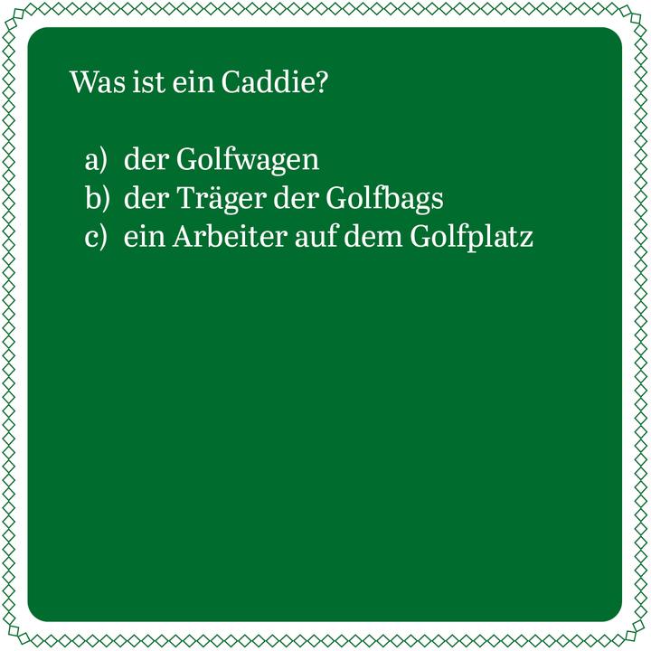 Actual product image The golf quiz (German)
