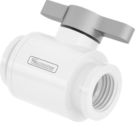 Image du produit Barrow Ball Valve (10mm) G1/4 pouce Vanne à bille, blanc - argent