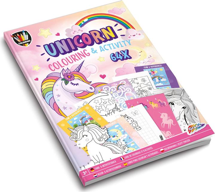 Actual product image Grafix Unicorn Colouring and Activity Book