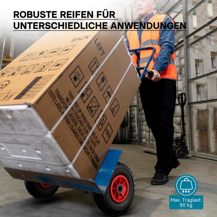 Produktbild Wiltec Rad Reifen 3.00-4 90kg Winkelventil Luftreifen Felge Ersatzrad Sackkarre
