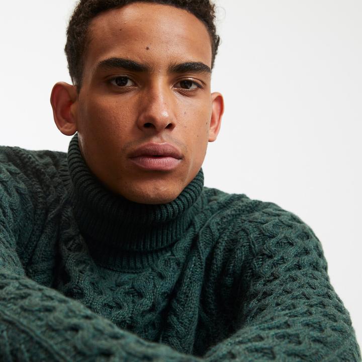 Produktbild La Redoute Collections Rollkragenpullover mit Zopfmuster (S)
