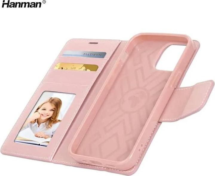Actual product image Hanman Apple iPhone 7/8/SE 2020/SE 2022 - Mill Flip Case mit 3 Kartenfächern, roségold (Apple iPhone 8, Apple iPhone 7, Apple iPhone SE (2nd Gen), Apple iPhone SE (3rd Gen))