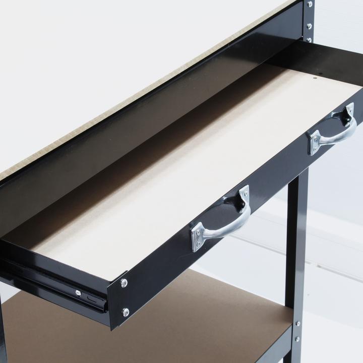 Produktbild Wiltec Werkbank 800x500x1400mm mit Lochwand Werkzeugbank Arbeitstisch Werktisch (140 cm, 50 cm)