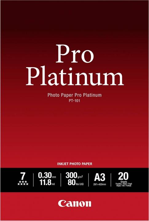 Canon PT-101 Pro Platinum (300 g/m², A3, 20 x)
