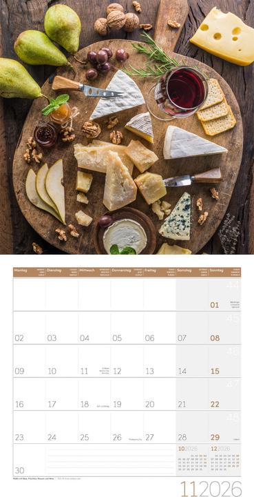 Actual product image Food Kalender 2026 - 30x30 (30 x 30 cm, German, French, English)