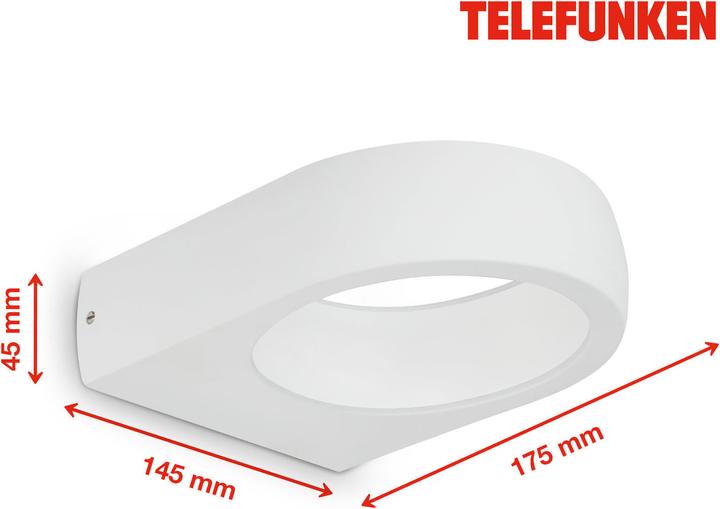 Produktbild Telefunken LED Aussenleuchte, weiss, 1xLED/7,5W (680 lm)