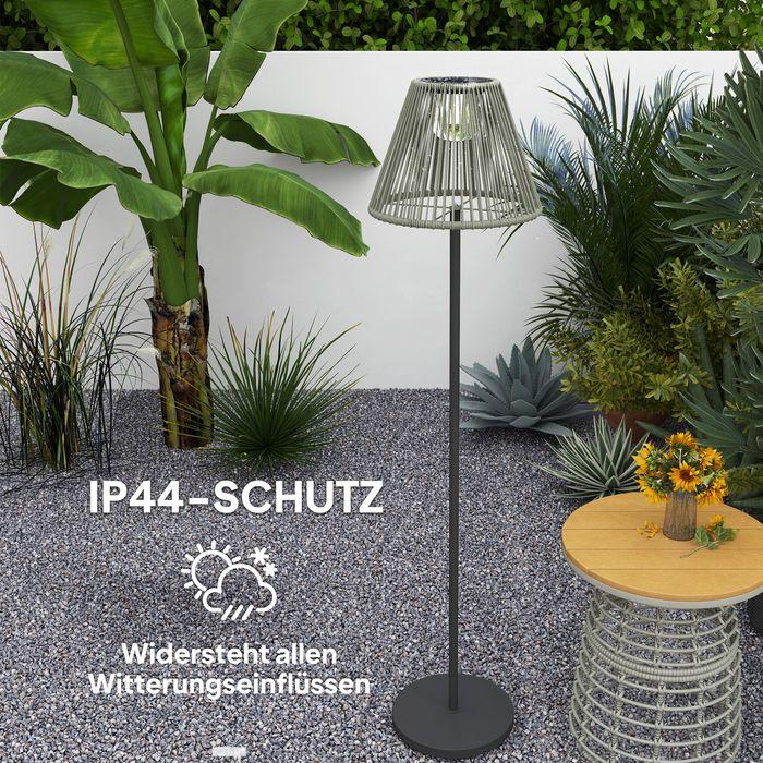 Produktbild Swisshandel24 Stehlampe Rattan Solarlampen mit Lichtsensor Boho-Stil IP44 Ø33x135 cm (15 lm, IP44)