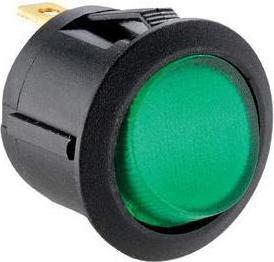 Image du produit RND Components Interrupteur à bascule, 12V, 10 A, 1 NO, ON-OFF à verrouillage, noir/vert