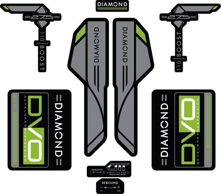 DVO Diamond D1 BOOST Decal Set, 29", black SALE