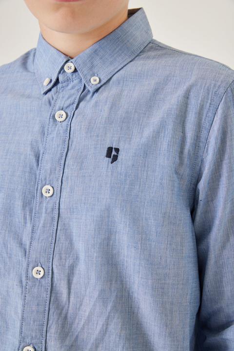 Produktbild Garcia Hemd Langarm Blau (140)