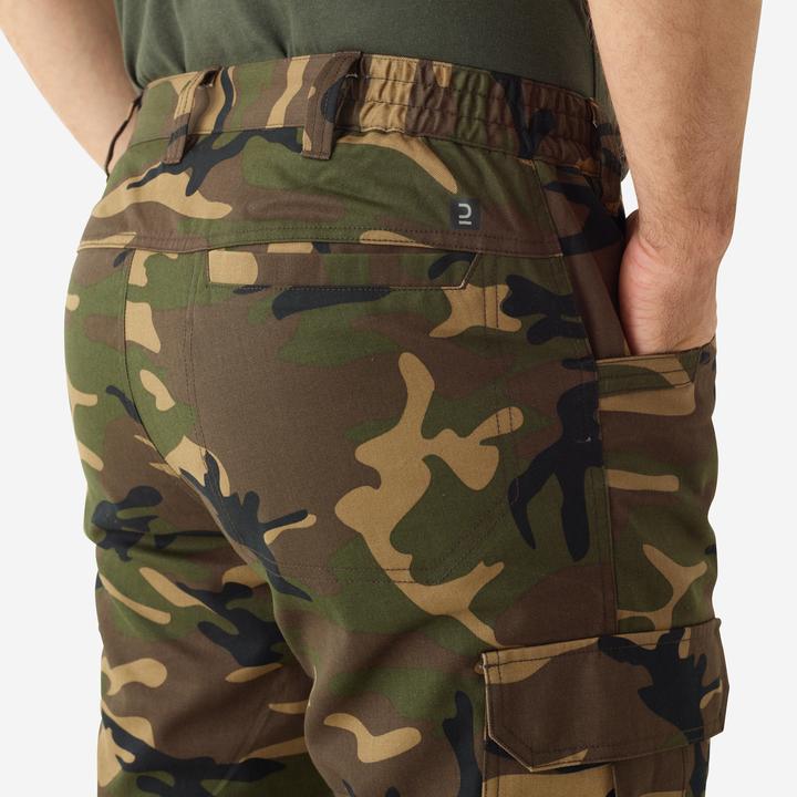Actual product image Solognac Jagdhose Steppe 500 Cargo strapazierfähig Camouflage grün (S)