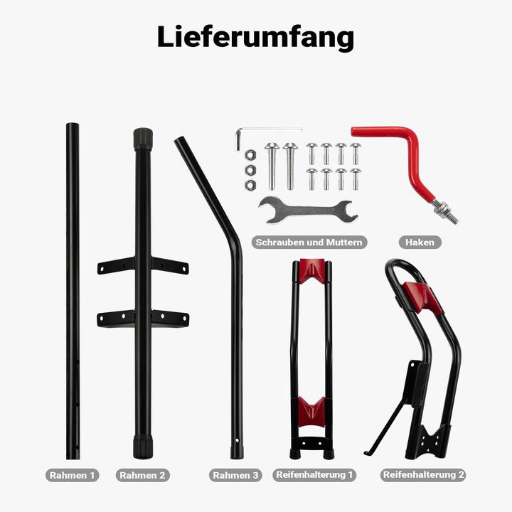 Actual product image Wiltec Vertical bike stand 51x11x120cm Universal free-standing bike rack