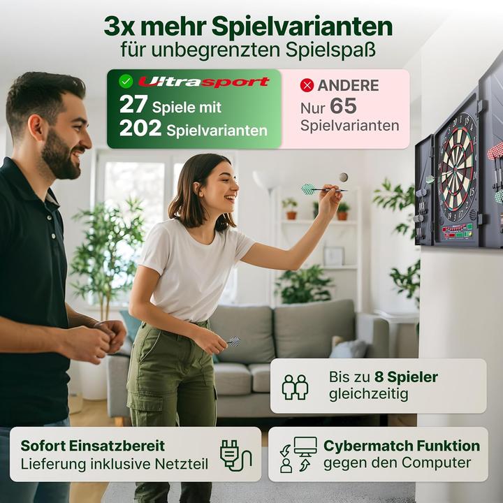 Produktbild Ultra Sports Elektrische Dartscheibe mit Türen
