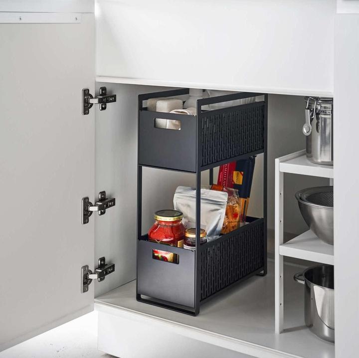 Actual product image Yamazaki Storage baskets with stand TOWER (1 x)