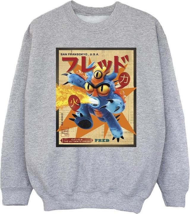 Disney Big Hero 6 Baymax Fred Newspaper Sweatshirt Mädchen