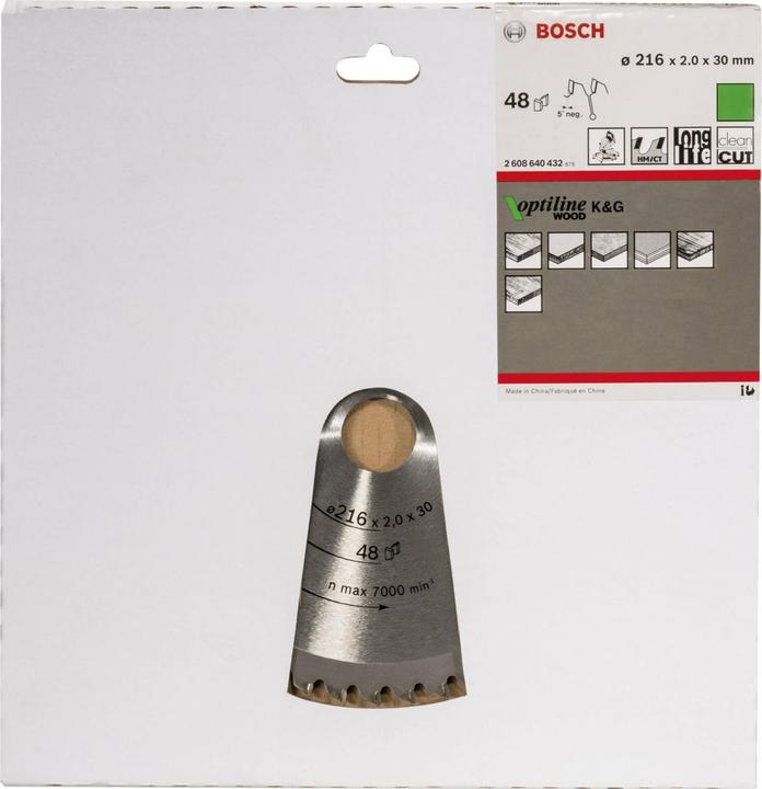 Actual product image Bosch Professional Zubehör PRO Wood circular saw blade, 216 x 2 x 30 mm