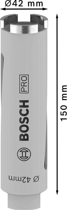 Actual product image Bosch Professional Zubehör PRO Core Cutter dry, 42 x 150 mm, G 1/2 inch (42 mm)
