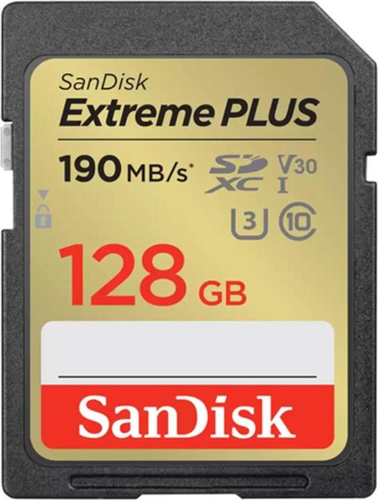 SanDisk Extreme Plus (128 GB, SDXC, U3, UHS-I)