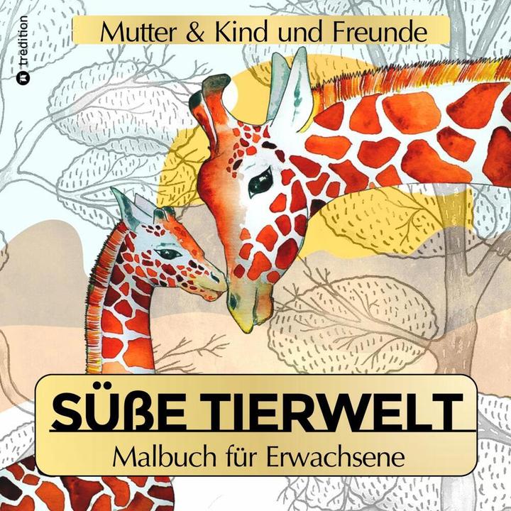 Produktbild Tiere Malbuch für Erwachsene Cozy Cute Tierwelt Mama und Baby, Waldtiere Tierfreunde